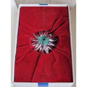 Swarovski marguerite green daisy‎ crystal home figure decor miniature